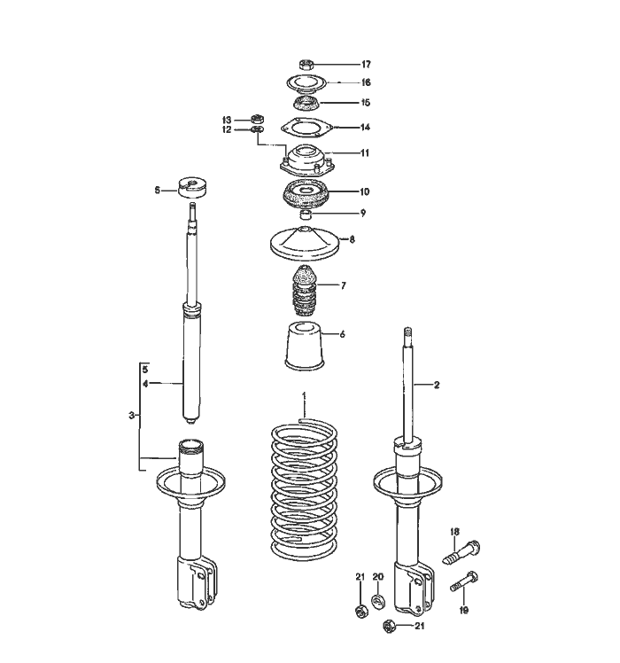 Aufhängung Stoßdämpfer Vorder