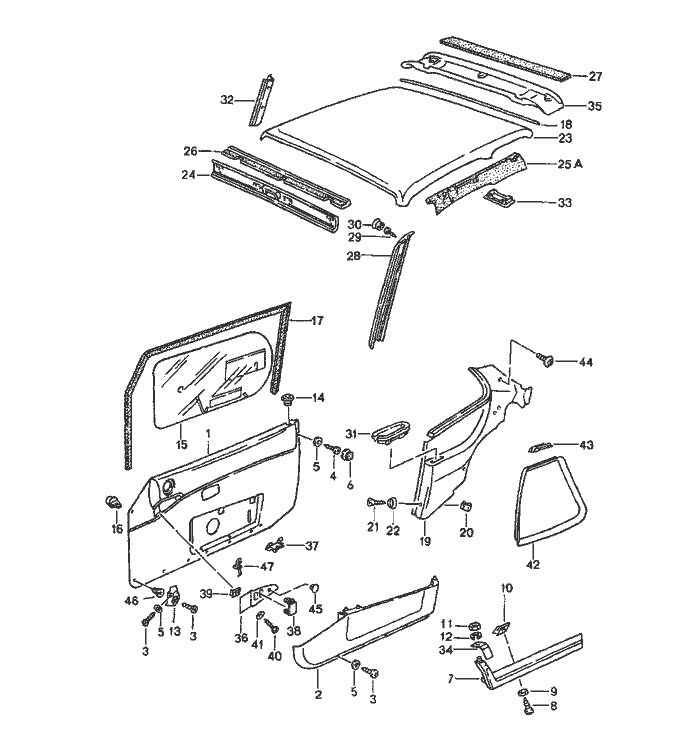 Door Trim Panel Rooflining