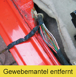 entfernte Gewebeummantelung