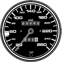 Porsche 944, Tachometer