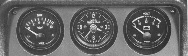 Porsche 944, �ldruckmanometer-Zeituhr-Voltmeter